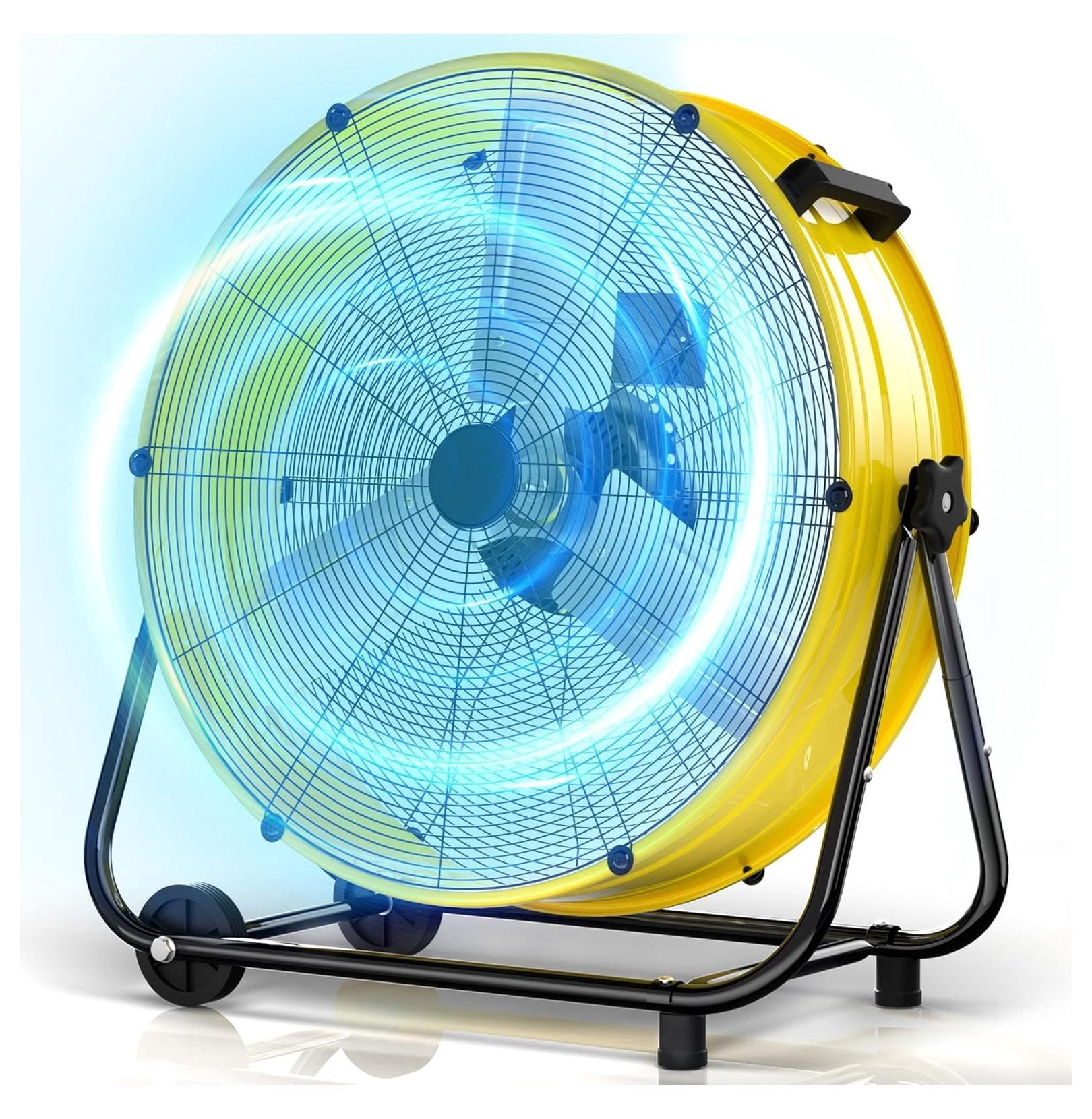 24-Inch Industrial Drum Fan, 8800 CFM High Velocity Floor Fan, 3-Speed ...