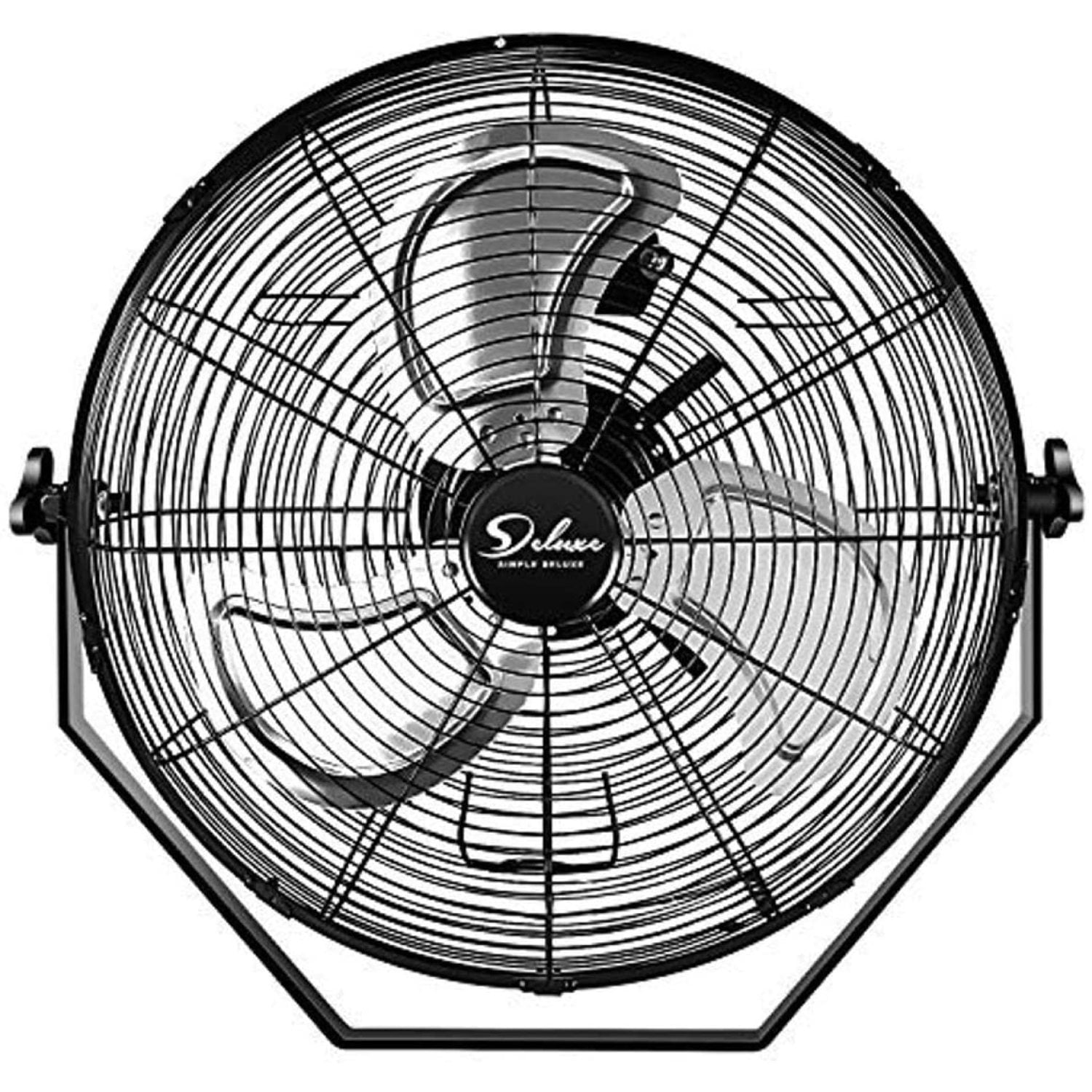 24 Inch Industrial Wall Mount Fan, 3 Speed Commercial Ventilation Metal