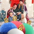 thumbnail image 1 of 24 Inch Inflatable Velvet Christmas Balls, Large Outdoor Holiday Decorations, Flocked Pvc Christmas Ornaments For Yard, Porch & Garden, Blow Up Xmas Decorations For Indoor & Outdoor Use, 1 of 10