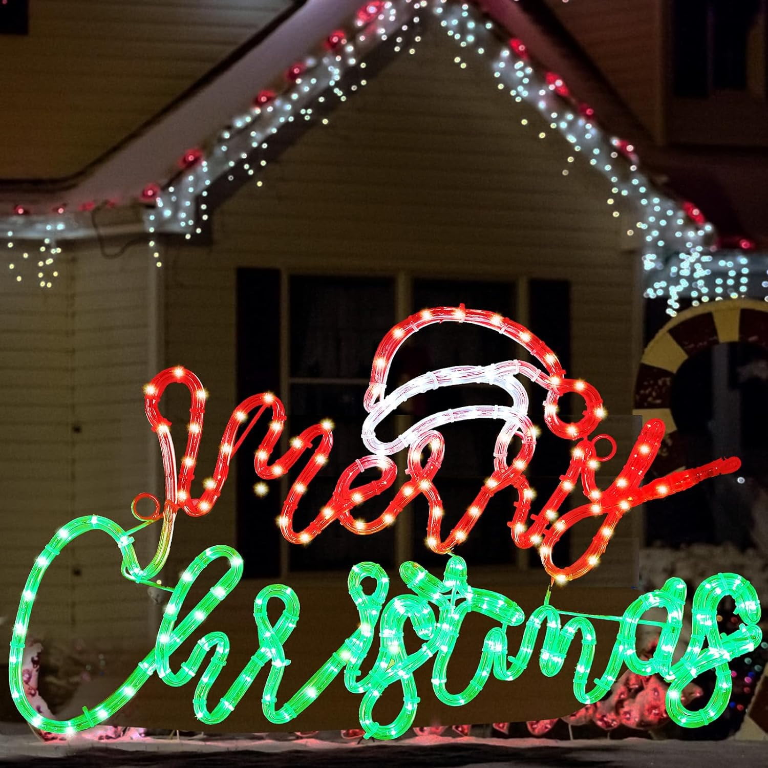 24 Inch Jumbo Merry Christmas Neon Light Outdoor Large Merry Christmas
