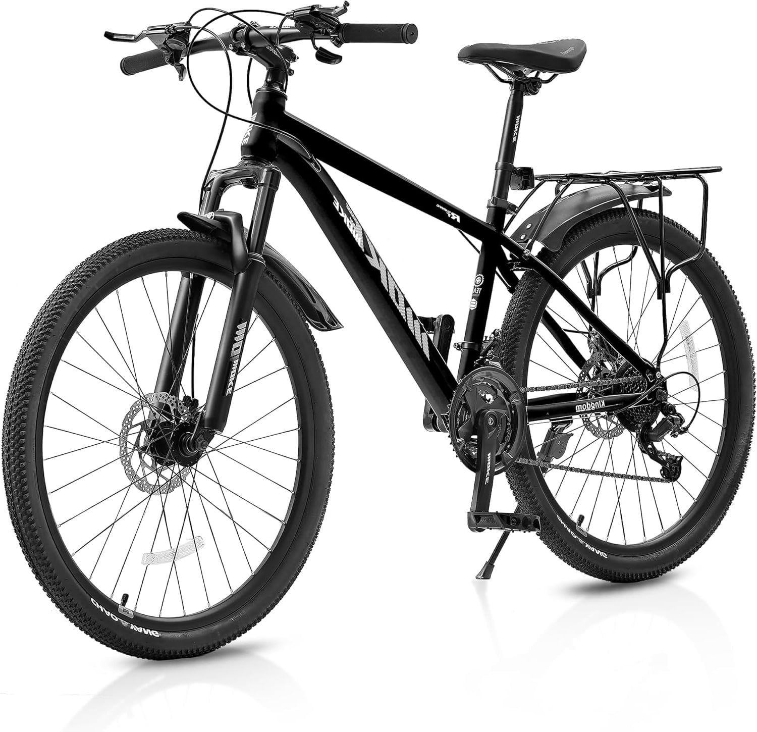 NEORIVER 24 Inch Kids Mountain Bike for Boys and Girls 6+, 21-Speed All-Terrain Bicycle with Suspension Fork, Dual Disc Brakes, Rear Rack & Internal Cable Routing