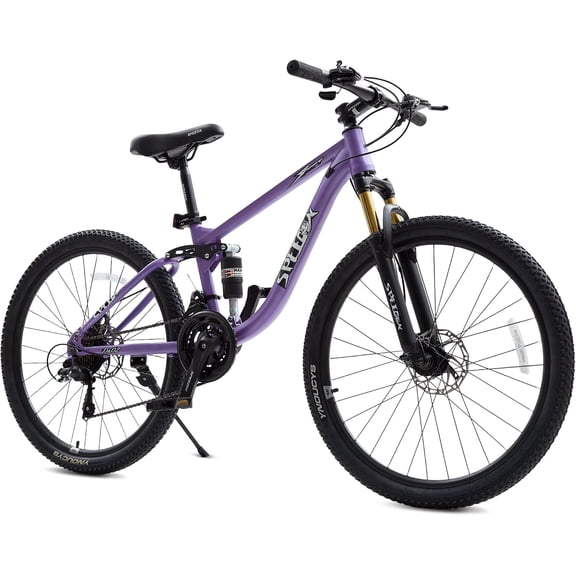 NEORIVER 24" Kids Mountain Bike for Ages 8+, 21 Speed with Lockable Suspension & Disc Brake