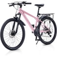 thumbnail image 1 of 24 Inch Kids Mountain Bike with Rear Rack, DEYGIA 21-Speed Dual Disc Brakes & Suspension Fork, Ages 6-12, 1 of 8