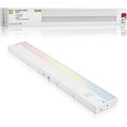 thumbnail image 1 of 24 Inch LED Under Cabinet Lighting Plug in or Hardwired, High/Low/Off Switch, 12W 120V 3 CCT 2700K/3000K/4000K CRI90+, Triac Dimmable Linkable Under Counter Lights for Kitchen, ETL Listed, White, 1 of 4