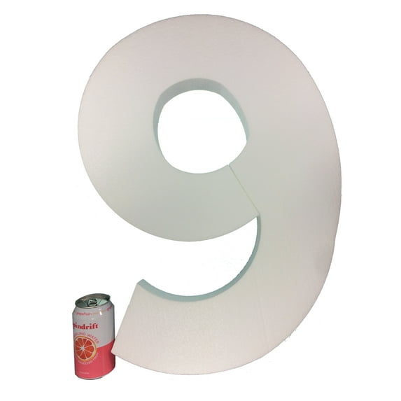 24" Inch Large Foam Numbers (Number - 9)