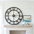 thumbnail image 1 of 24 Inch Large Modern Decorative Wall Clock Metal Home Decor Clocks for Living Room Kitchen, 1 of 8