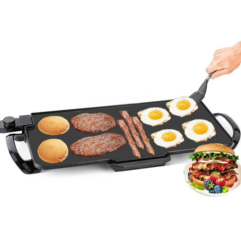24-Inch Large Nonstick Electric Griddle for Breakfast Pancakes Burgers Eggs  