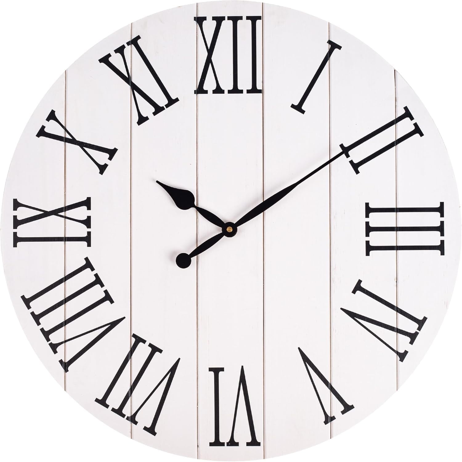 24 Inch Large Wall Clock, Farmhouse Clock Wall Decor for Bedroom Living ...