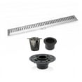 thumbnail image 1 of 24 Inch Linear Shower Drain with 2 Inch ABS Shower Drain Base and Hair trap (6 Designs), SereneDrains, 1 of 13
