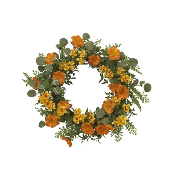 24 Inch Lush Spring Flower Wreath