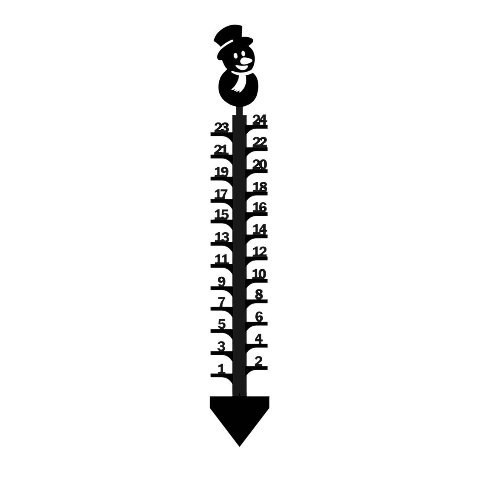 24-Inch Metal Snow Gauge With Snowflake Design Christmas Outdoor Yard Decoration Snowman
