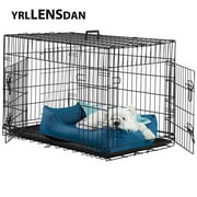 YRLLENSDAN 24 inch Dog Crates for Small Dogs Puppy Crate Collapsible Dog Crate Wire Dog Crate Foldable Dog Crate Small Dog Kennel Indoor Dog Cage for Small Dogs Crates 10-20 Pounds, Black