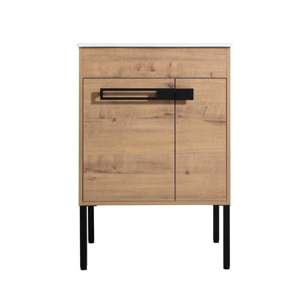 24 Inch Modern Bathroom Vanity / Adjustable Shelf & Soft Closing Feature / Bathroom Setup Ideas