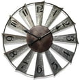 thumbnail image 1 of 24 Inch Modern Farmhouse Clock Large Metal Windmill Clock for Walls Indoor Outdoor Home,Galvanized Metal Decor Wall Clock Distressed, 1 of 9