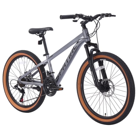 SPATIAL 24 inch Mountain Bike,21 Speeds Lightweight Aluminum Magensium Frame Mountain Bicycle,Fits Men Women Teenagers Adult Disc Brake MTB Bicycles,Silver