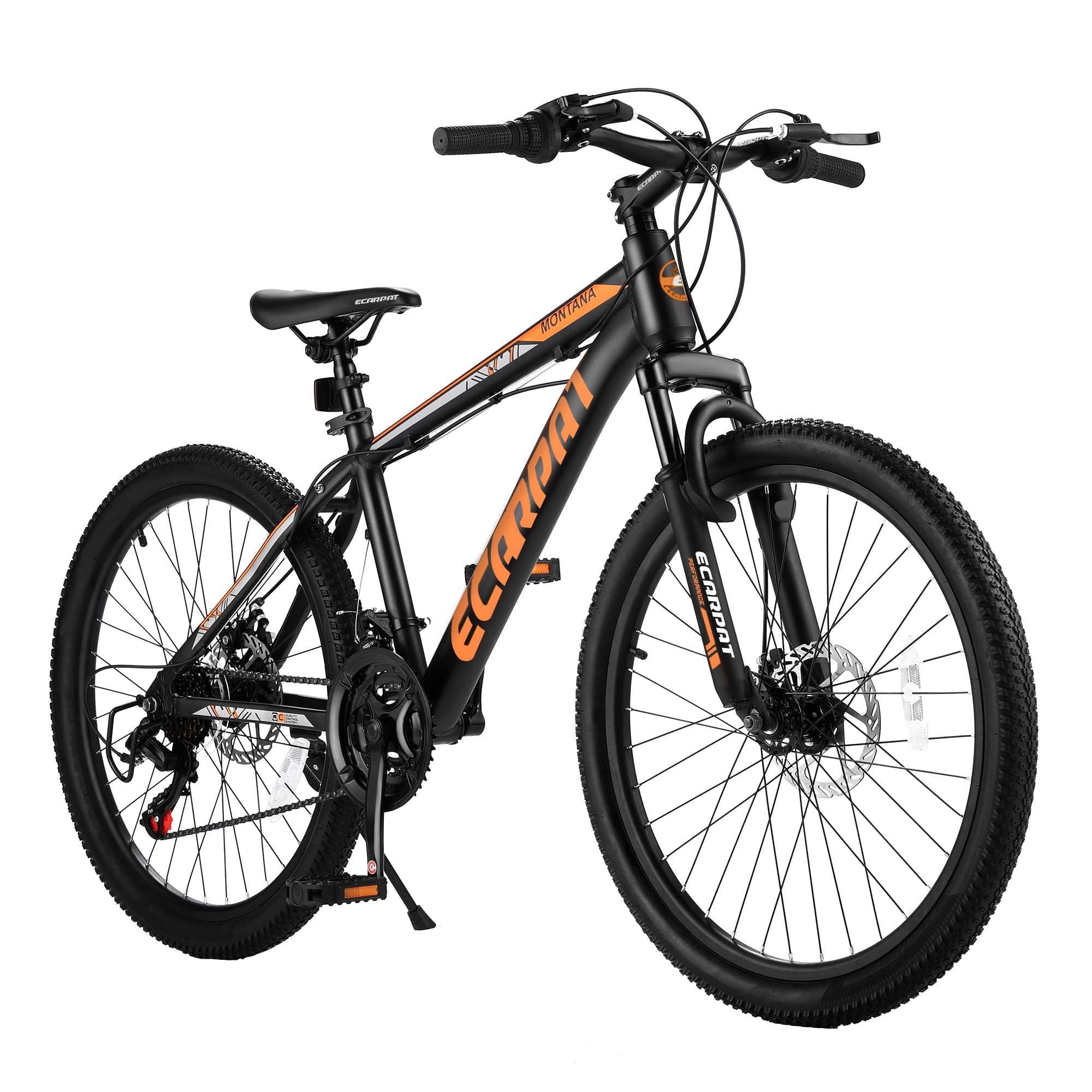24 Inch Mountain Bike, Outdoor Cycling Bike 21 Speeds with Dual Disc Brakes, High-Carbon Aluminium Frame,  Mountain Bike Bicycle  for Adult & Teenagers
