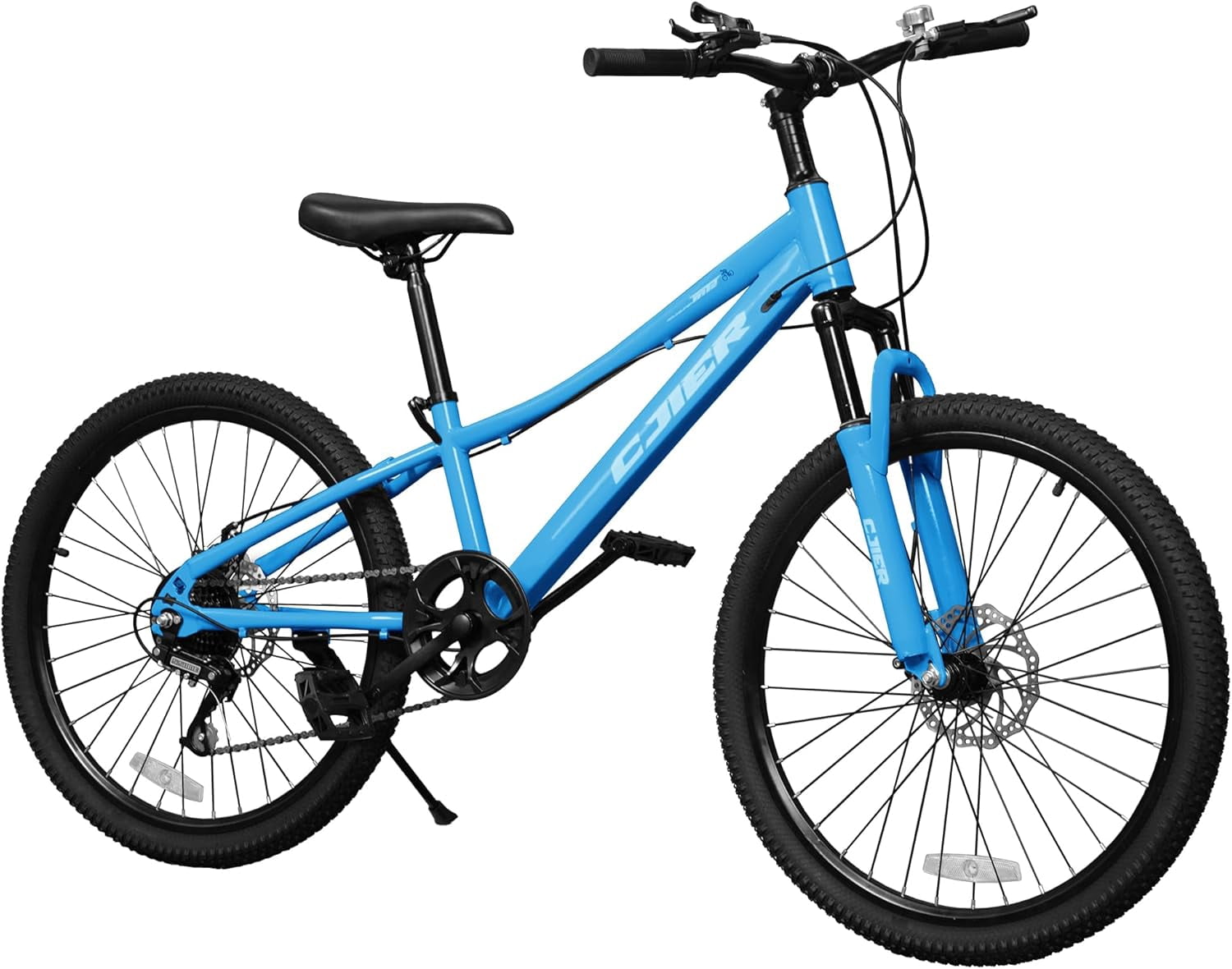 24 Inch Mountain Bike for Kids, Akaber Bicycles for Boys Girls 6-14 Years, 7 Speed Gears, Suspension Fork, Dual Disc Brakes, Anti-Slip Tires