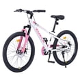 24-Inch Mountain Bike with Suspension Fork, Adjustable Saddle & Disc ...