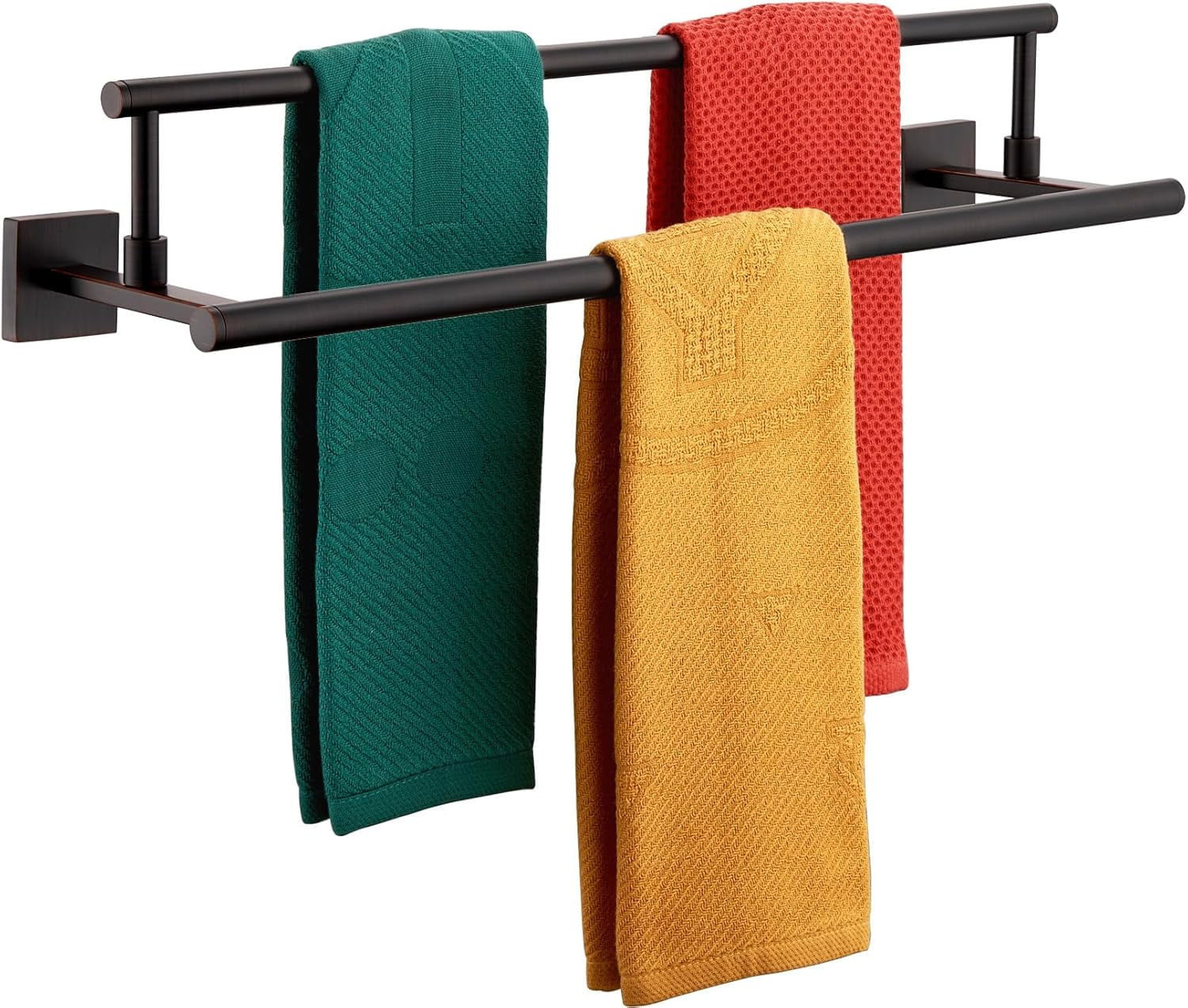 24-Inch Oil Rubbed Bronze Bathroom Towel Bar Stainless Steel Wall ...