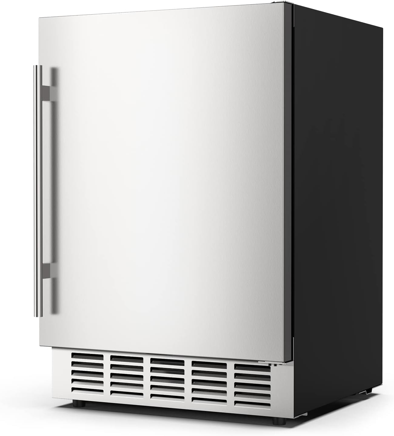 24 Inch Outdoor Beverage Fridge, Weather Proof Stainless Steel Beverage Cooler Under Counter Beer Fridge, Indoor/Outdoor Beverage Refrigerator for 190 Cans, Built-in/Freestanding (Foam Door)