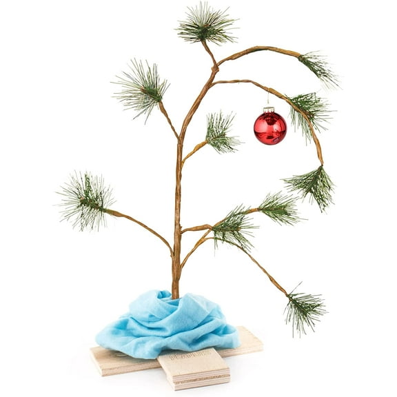 24-Inch Peanuts Charlie Brown Musical Christmas Tree with Linus Blanket