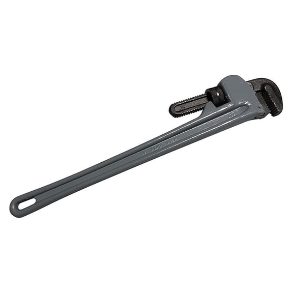 24 Inch Pipe Wrench - Aluminum Pipe Wrench with Drop Forged Steel Teeth - Heavy Duty Plumbing Wrench - Adjustable Jaw 3-3/4 Inch - Professional Plumbers Tool