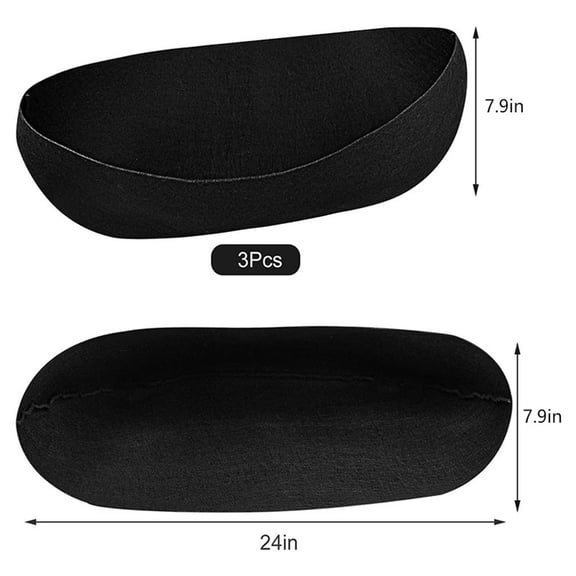 24 Inch Planter Liners for Window Box,3pcs Window Basket Liners Fabric Planter Liners,Hanging Flower Pot Liner,Felt Trough Planter Replacement Liner,Suitable For Flower Pots.