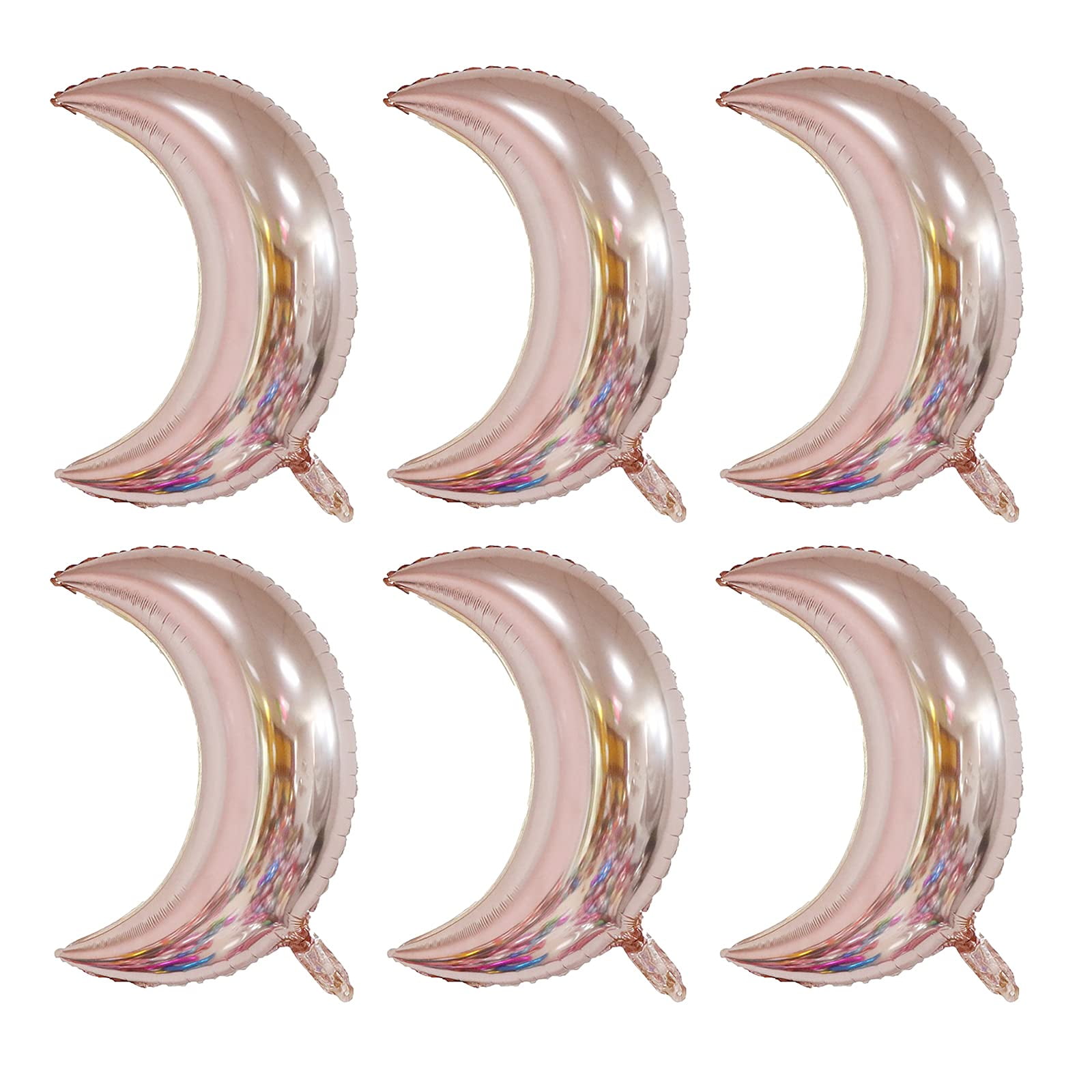 24Inch Rose Gold Moon Foil Balloon Mylar Balloons for Party
