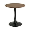 thumbnail image 1 of 24 Inch Round Dining Table for 2-4 People with Walnut Tabletop,Mid-Century Walnut Tulip Kitchen Table, Pedestal Base Table for Small Space Kitchen Dining Living Room, 1 of 7