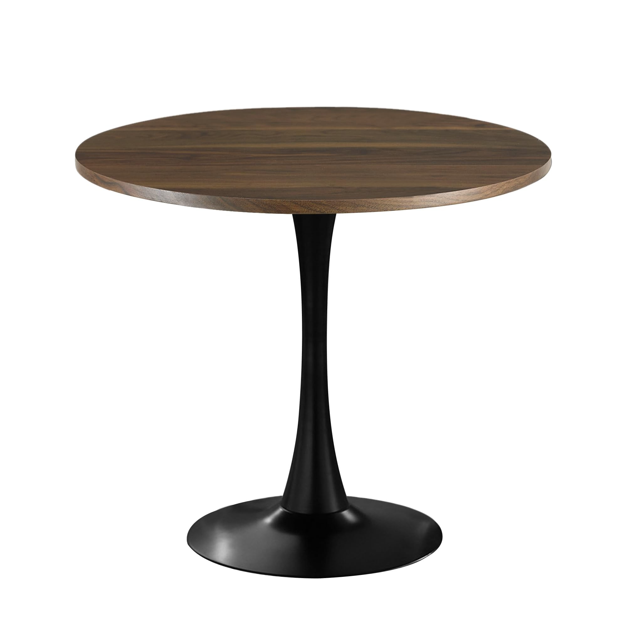 24 Inch Round Dining Table,Mid-Century Tulip Table with Metal Pedestal ...