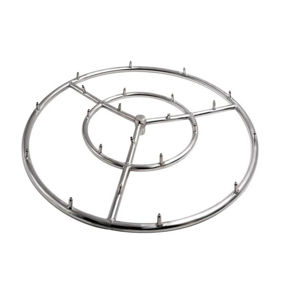 24 Inch Round Fire Pit Burner Ring, 304 Stainless Steel Fire Pit Burner High Flame