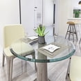 thumbnail image 1 of 24" Inch Round Tempered Glass Table Top Clear Glass 1/2" Inch Thick Beveled Polished Edge, 1 of 3