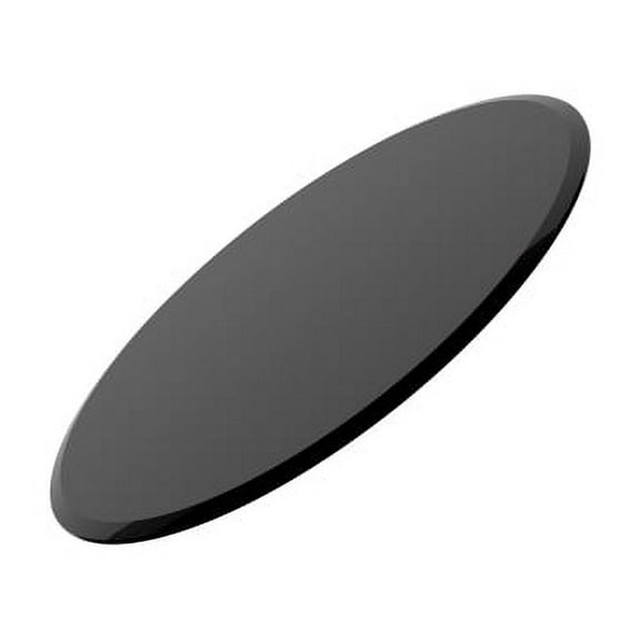 24" Inch Round Tempered Glass Table Top black Glass 1/2" Inch Thick Beveled Polished Edge