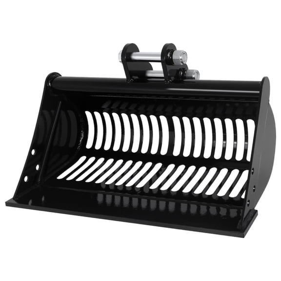 24 Inch Screening Bucket for Mini Excavator, Heavy Duty Carbon Steel Skeleton Bucket for Soil Stone Separation, Construction Landscaping Use
