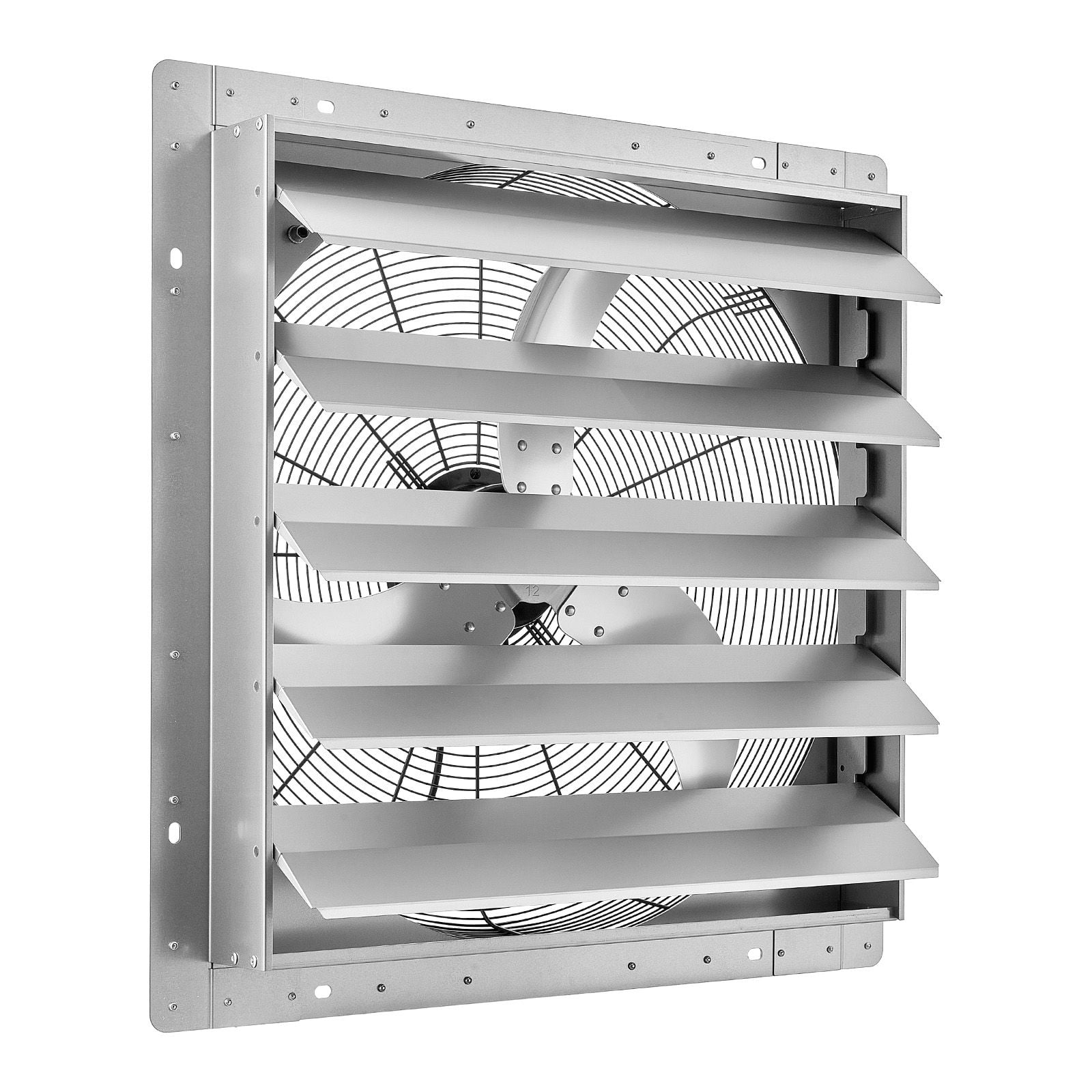 24 Inch Shutter Exhaust Fan, Wall Mounted with Automatic Louvers, 7030 ...