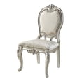 thumbnail image 1 of 24 Inch Side Dining Chair, Set of 2, Champagne Silver Frame, Gray Jacquard, 1 of 6