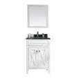 thumbnail image 1 of 24 Inch Single Sink White Cabinet Bathroom Vanity With Black Wood Countertop - Laviva, 1 of 2