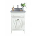 thumbnail image 1 of 24 Inch Single Sink White Cabinet Bathroom Vanity With White Stripes Countertop - Laviva, 1 of 2