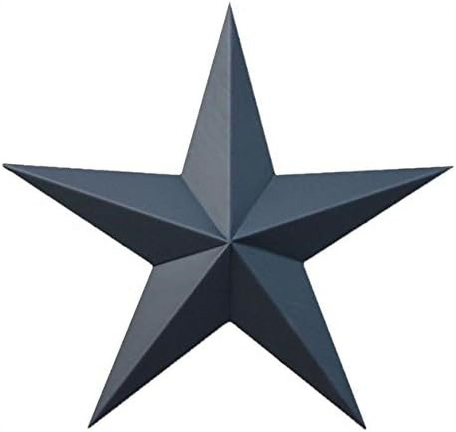 24 Inch Solid Black Barn Star Made with Galvanized Metal to Prevent