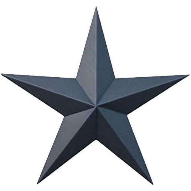 24 Inch Solid Black Barn Star Made with Galvanized Metal to Prevent