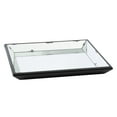 thumbnail image 1 of 24 Inch Square Decorative Tray with Mirrored Surface, Modern Style, Black- Saltoro Sherpi, 1 of 5