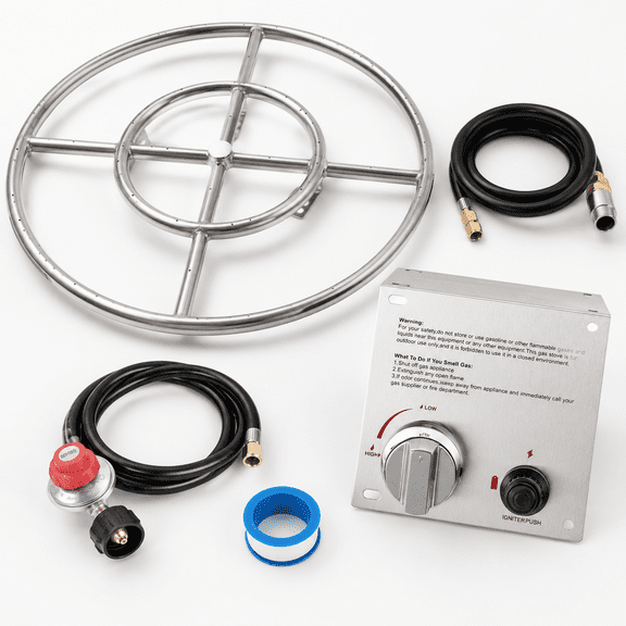 24 Inch Stainless Steel Round Fire Piter Ring Kit