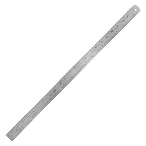 Unbranded Stainless Steel Ruler with Inch/Metric Conversion Table, 24 Inch