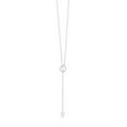 thumbnail image 1 of 24 Inch Sterling Silver Lariat Necklace 12mm Circle 8mm X 10mm Cut Out Triangle Design, 1 of 2