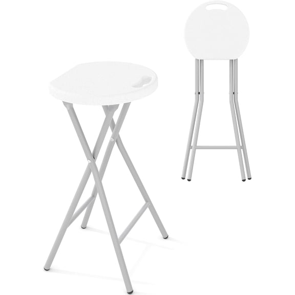 24 Inch Tall Folding Stool with Handle