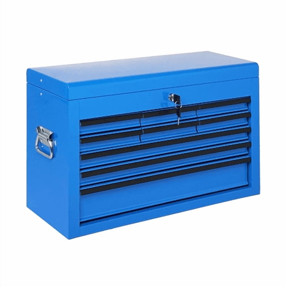 24 Inch Tool Box, Lockable, 9‑Drawer Tool Chest With Dual Ball‑Bearing Slides, EVA Liners, Heavy‑Duty Steel