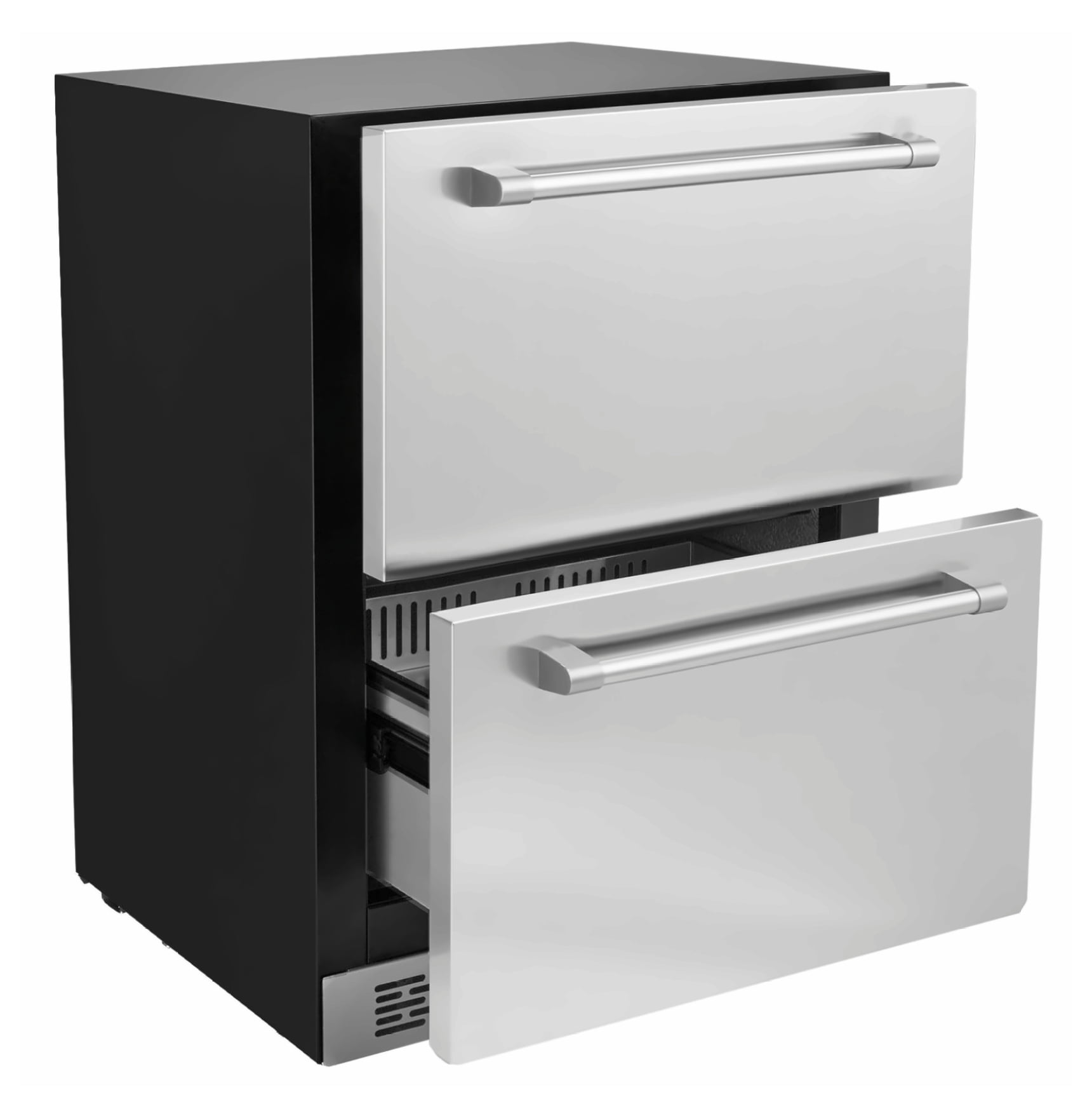 24 Inch Under Counter Refrigerator, 2 Drawer Fridge with Separate Temp, 5.12 Cu.ft. Waterproof Indoor/Outdoor Freezer for Home & Commercial Use