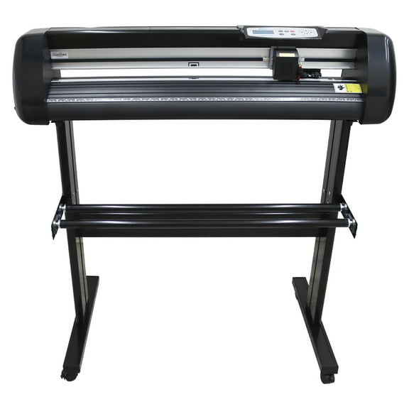 24 Inch Vinyl Cutter Plotter Printer Cutting Machine with Software and Stand Heat Press 500g 500mm/s Black