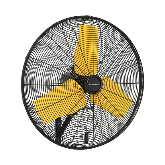 24 Inch Wall Fan Pro Series - Outdoor High Velocity Wall Mount Fan with Enclosed Motor for Residential, Warehouse, Patio, Shop, Garage, Barn 3 Speed 9000 CFM UL Safety Listed