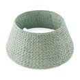 thumbnail image 1 of 24-Inch Water Hyacinth Christmas Tree Collar, Woven Tree Base Cover with Cord Cut Out, Seafoam, 1 of 6
